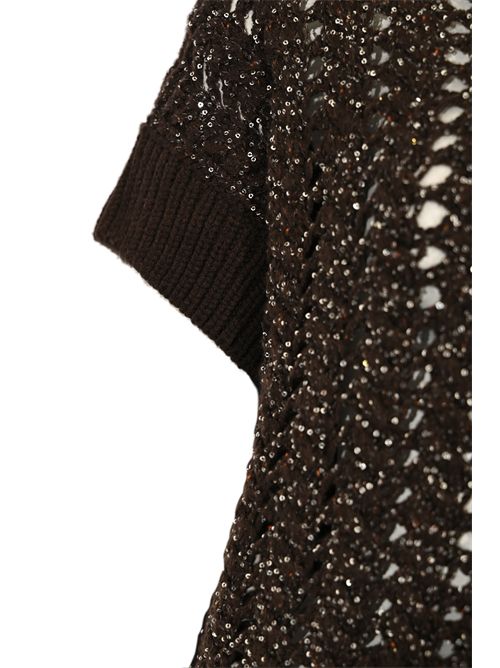 Gilet in misto lana e cashmere con paillettes D. Exterior | 6118520WEN